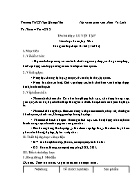 Giáo án môn Toán 9 - Tuần 19 - Năm học 2023-2