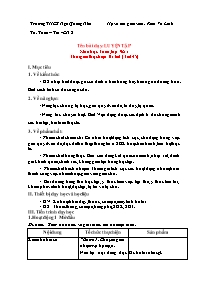 Giáo án môn Toán 9 - Tuần 20 - Năm học 2023-2