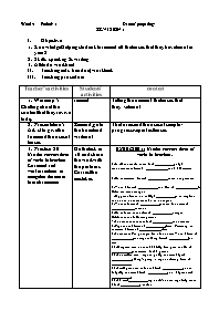 Giáo án Nâng cao Tiếng Anh 9 - Week 1