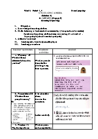 Giáo án Nâng cao Tiếng Anh 9 - Week 2, Unit 1