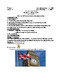 Giáo án Nâng cao Tiếng Anh 9 - Week 24 - Năm 