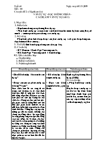 Giáo án Ngữ văn 9 (Tập làm văn) - Tuần 4, Chu