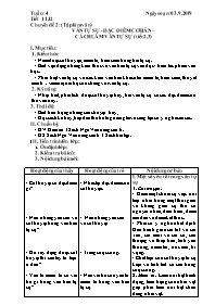 Giáo án Ngữ văn 9 (Tập làm văn) - Tuần 4, Chu