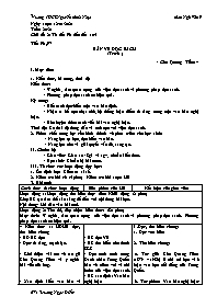 Giáo án Ngữ văn 9 - Tuần 20+21, Tiết 96-105 -