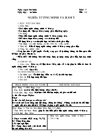 Giáo án Ngữ văn 9 - Tuần 27 - Năm học 2019-20