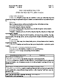 Giáo án Ngữ văn 9 - Tuần 36 - Năm học 2019-20