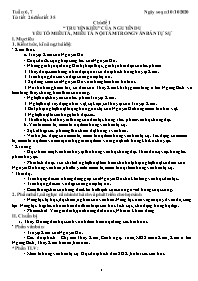 Giáo án Ngữ văn 9 - Tuần 6+7, Tiết 26-35 - Nă