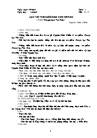 Giáo án Ngữ văn 9 - Tuần 8 - Năm học 2019-202