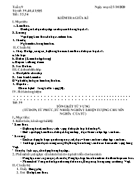 Giáo án Ngữ văn 9 - Tuần 9 - Năm học 2020-202