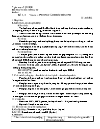 Giáo án Ngữ văn Lớp 9 - Tuần 1 - Năm học 2020