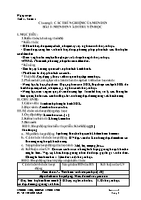 Giáo án Sinh học 9 - Tuần 1 - Võ Thị Kiều Loa