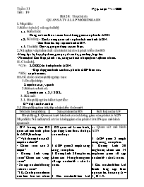 Giáo án Sinh học 9 - Tuần 11 - Năm học 2020-2