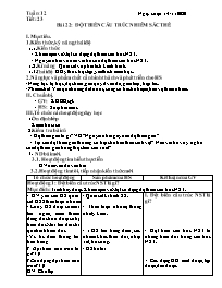 Giáo án Sinh học 9 - Tuần 12 - Năm học 2020-2