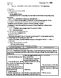 Giáo án Sinh học 9 - Tuần 13 - Năm học 2020-2