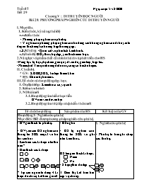 Giáo án Sinh học 9 - Tuần 15 - Năm học 2020-2