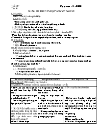 Giáo án Sinh học 9 - Tuần 17 - Năm học 2020-2