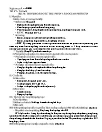 Giáo án Sinh học 9 - Tuần 19 - Năm học 2020-2