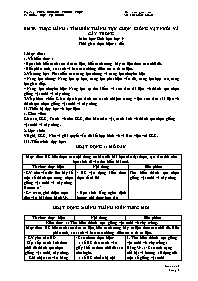 Giáo án Sinh học 9 - Tuần 20 - Võ Thị Kiều Lo