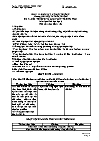 Giáo án Sinh học 9 - Tuần 21 - Võ Thị Kiều Lo