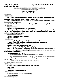 Giáo án Sinh học 9 - Tuần 22 - La Thị Thu Tha