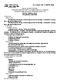 Giáo án Sinh học 9 - Tuần 23 - La Thị Thu Tha