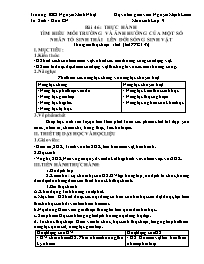 Giáo án Sinh học 9 - Tuần 23 - Năm học 2020-2