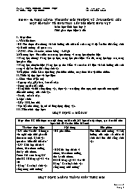 Giáo án Sinh học 9 - Tuần 23 - Võ Thị Kiều Lo
