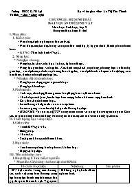 Giáo án Sinh học 9 - Tuần 24 - La Thị Thu Tha