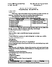 Giáo án Sinh học 9 - Tuần 24 - Năm học 2020-2