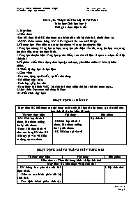 Giáo án Sinh học 9 - Tuần 26 - Võ Thị Kiều Lo
