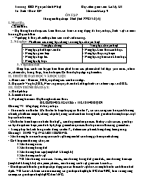 Giáo án Sinh học 9 - Tuần 27 - Năm học 2020-2