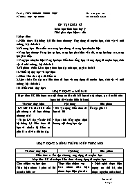 Giáo án Sinh học 9 - Tuần 27 - Võ Thị Kiều Lo