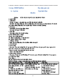 Giáo án Sinh học 9 - Tuần 29 - Năm học 2021-2