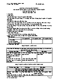 Giáo án Sinh học 9 - Tuần 30 - Võ Thị Kiều Lo