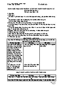 Giáo án Sinh học 9 - Tuần 31 - Võ Thị Kiều Lo