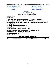 Giáo án Sinh học 9 - Tuần 33 - Năm học 2021-2