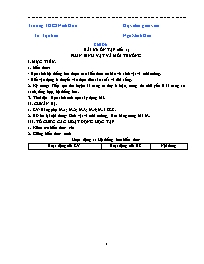 Giáo án Sinh học 9 - Tuần 33 - Năm học 2021-2