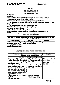 Giáo án Sinh học 9 - Tuần 33 - Võ Thị Kiều Lo