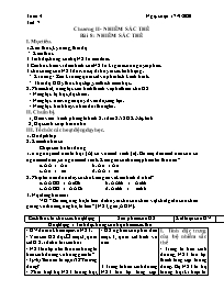 Giáo án Sinh học 9 - Tuần 4 - Năm học 2020-20