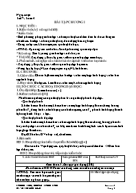 Giáo án Sinh học 9 - Tuần 4 - Võ Thị Kiều Loa