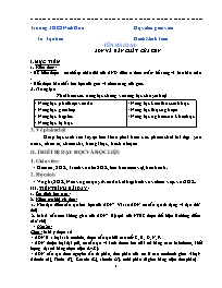 Giáo án Sinh học 9 - Tuần 8 - Năm học 2021-20