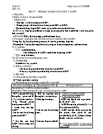 Giáo án Sinh học 9 - Tuần 9 - Năm học 2020-20