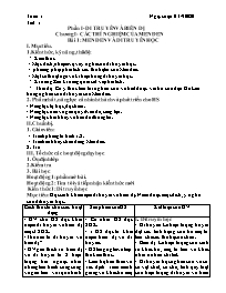 Giáo án Sinh học Lớp 9 - Tuần 1 - Năm học 202