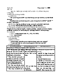 Giáo án Sinh học Lớp 9 - Tuần 10 - Năm học 20