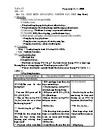 Giáo án Sinh học Lớp 9 - Tuần 13 - Năm học 20