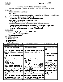 Giáo án Sinh học Lớp 9 - Tuần 16 - Năm học 20
