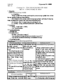 Giáo án Sinh học Lớp 9 - Tuần 18 - Năm học 20