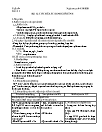 Giáo án Sinh học Lớp 9 - Tuần 6 - Năm học 202