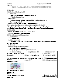 Giáo án Sinh học Lớp 9 - Tuần 7 - Năm học 202