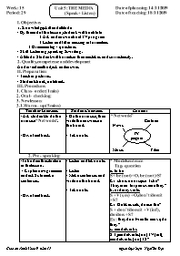 Giáo án Tiếng Anh 9 - Week 15 - Năm học 2019-2020 - Ngô Tấn Đạt